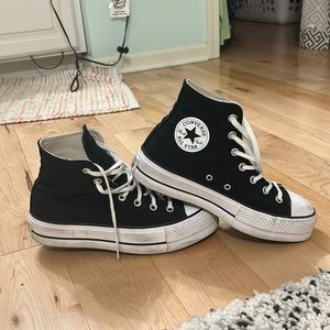 black hightop converse platform
